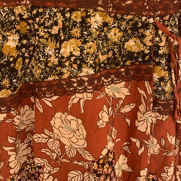 NWT free people tilda wrap dress in neutral combo Medium - Picture 10 of 10